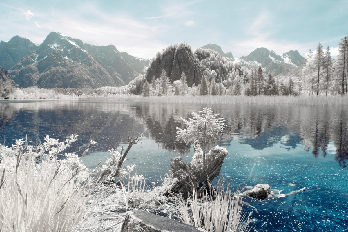 Surrealistic Landscape Photograph By Robert Kohlhuber, 30 X 20", White Lake, Original Artwork