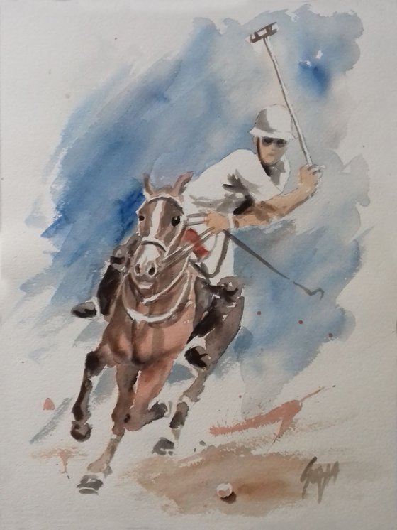 EQUINE PAINTING - POLO