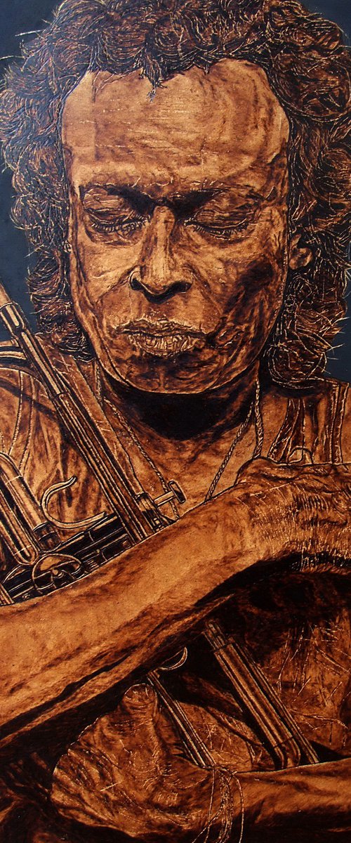 Miles Davis by MILIS Pyrography