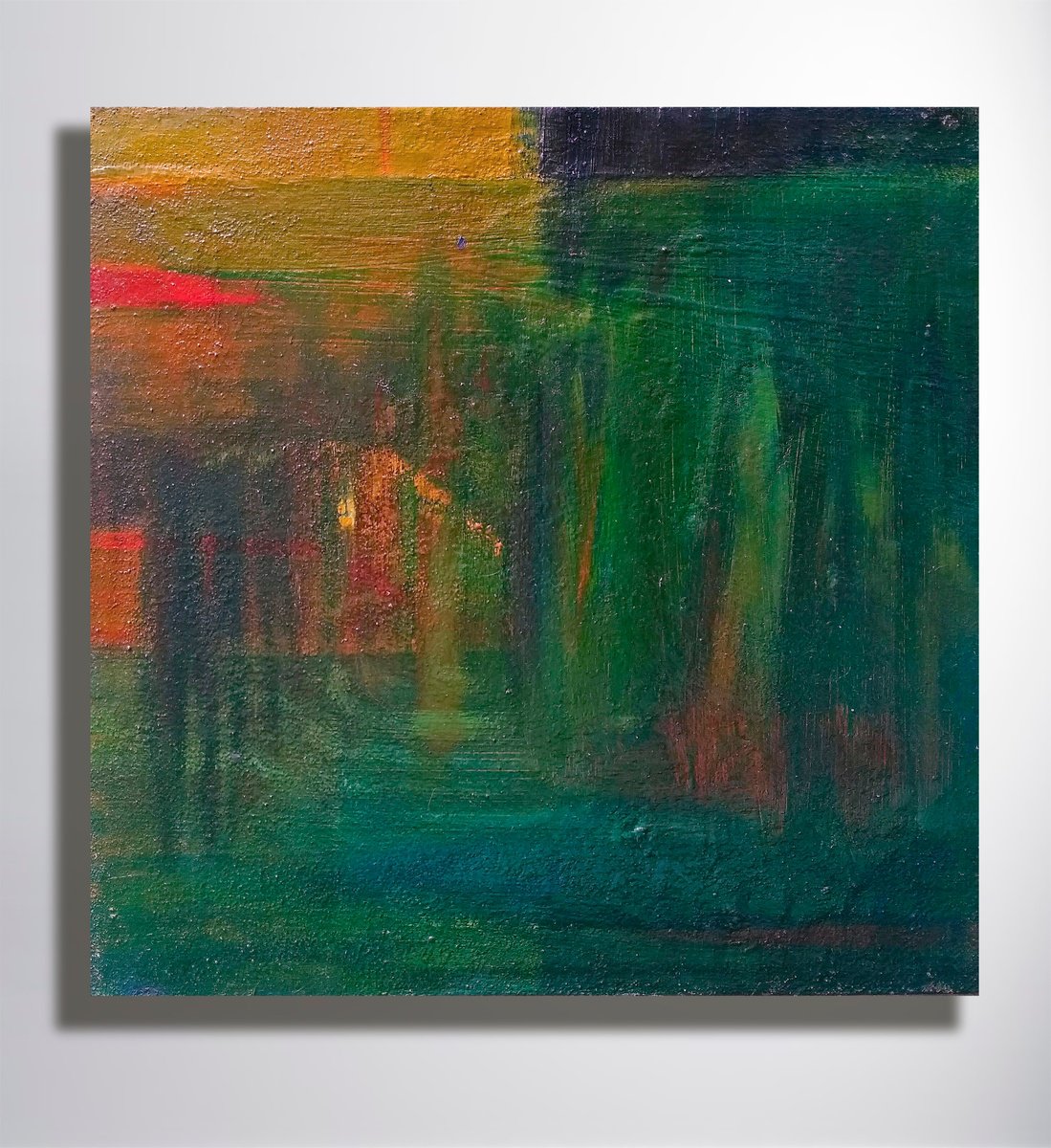 Impressionistic Landscape Oil Painting By Marya, 20 X 20", "Silence", Original Artwork