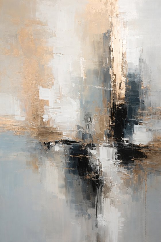 Pastel Urban Mirage with Gold and Bronze