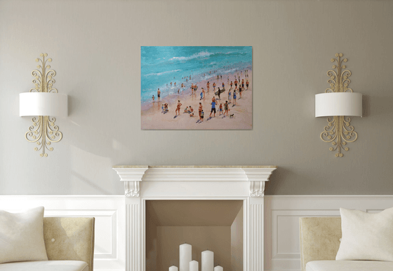 Summertime beach 40x28 in