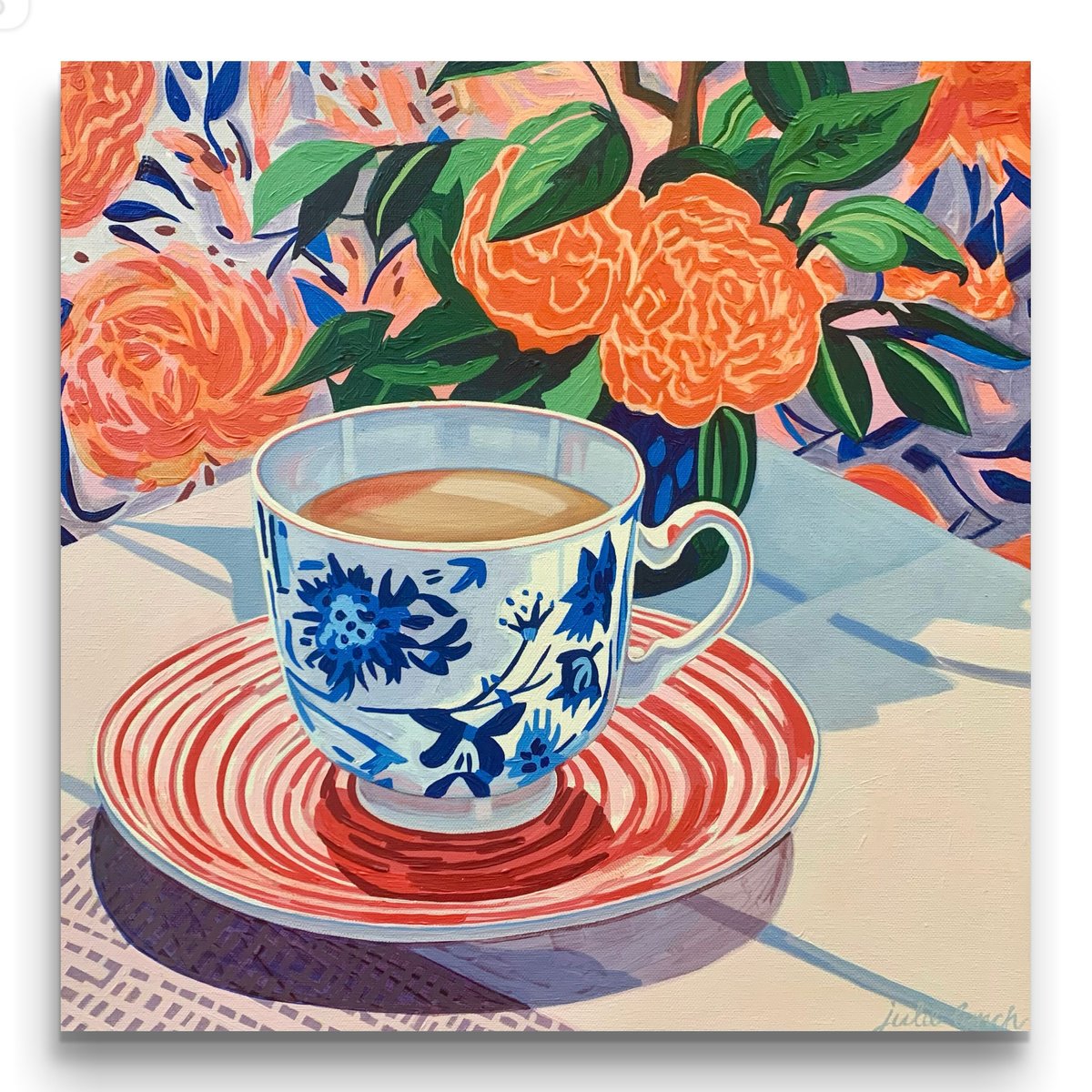 TEACUPS STILL LIFE: GARBO by JULIE LYNCH