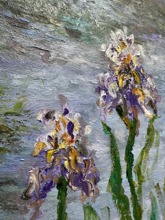 Irises by the Pond