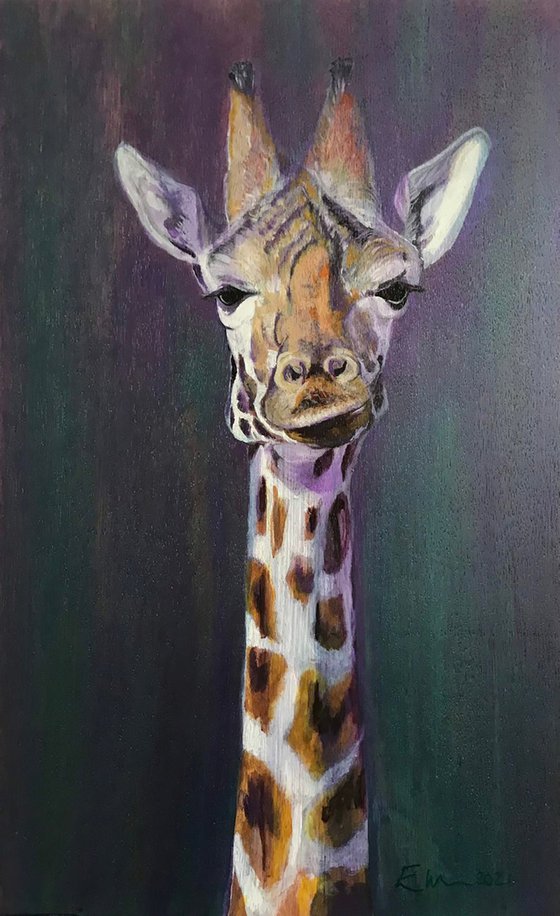 Giraffe in Purple