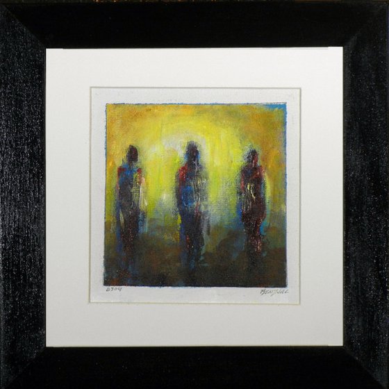 Framed Painting BJ04 Small Abstract Study Painting Trinity