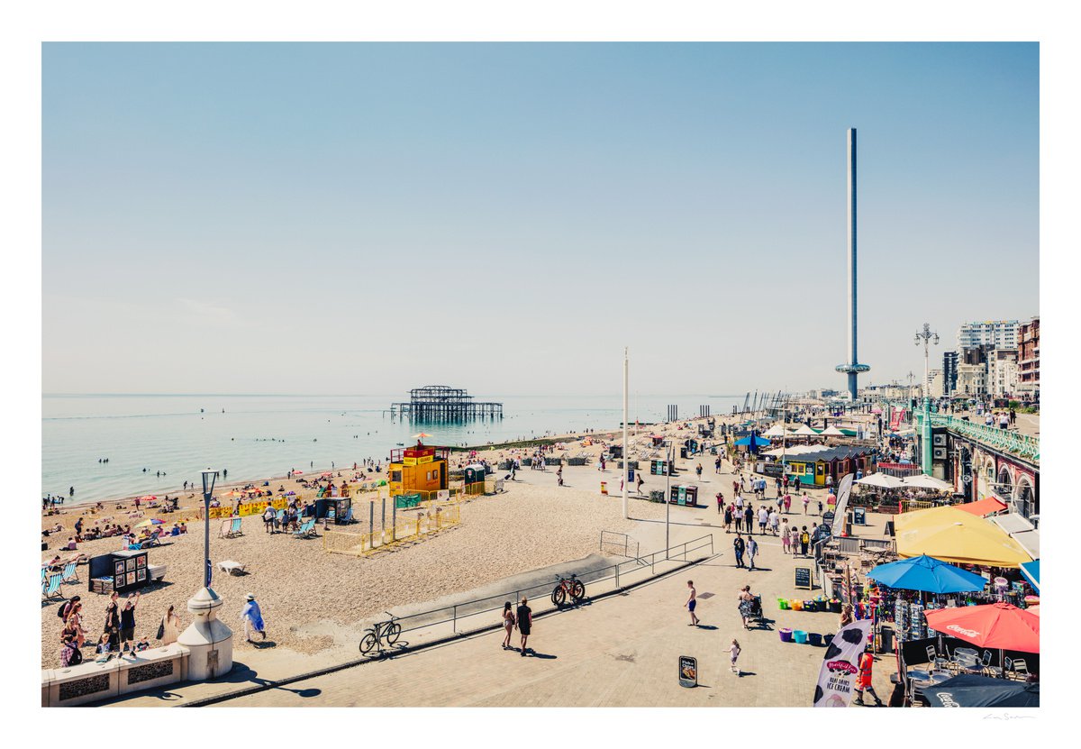 Brighton Beach - Summer by Guy Sargent