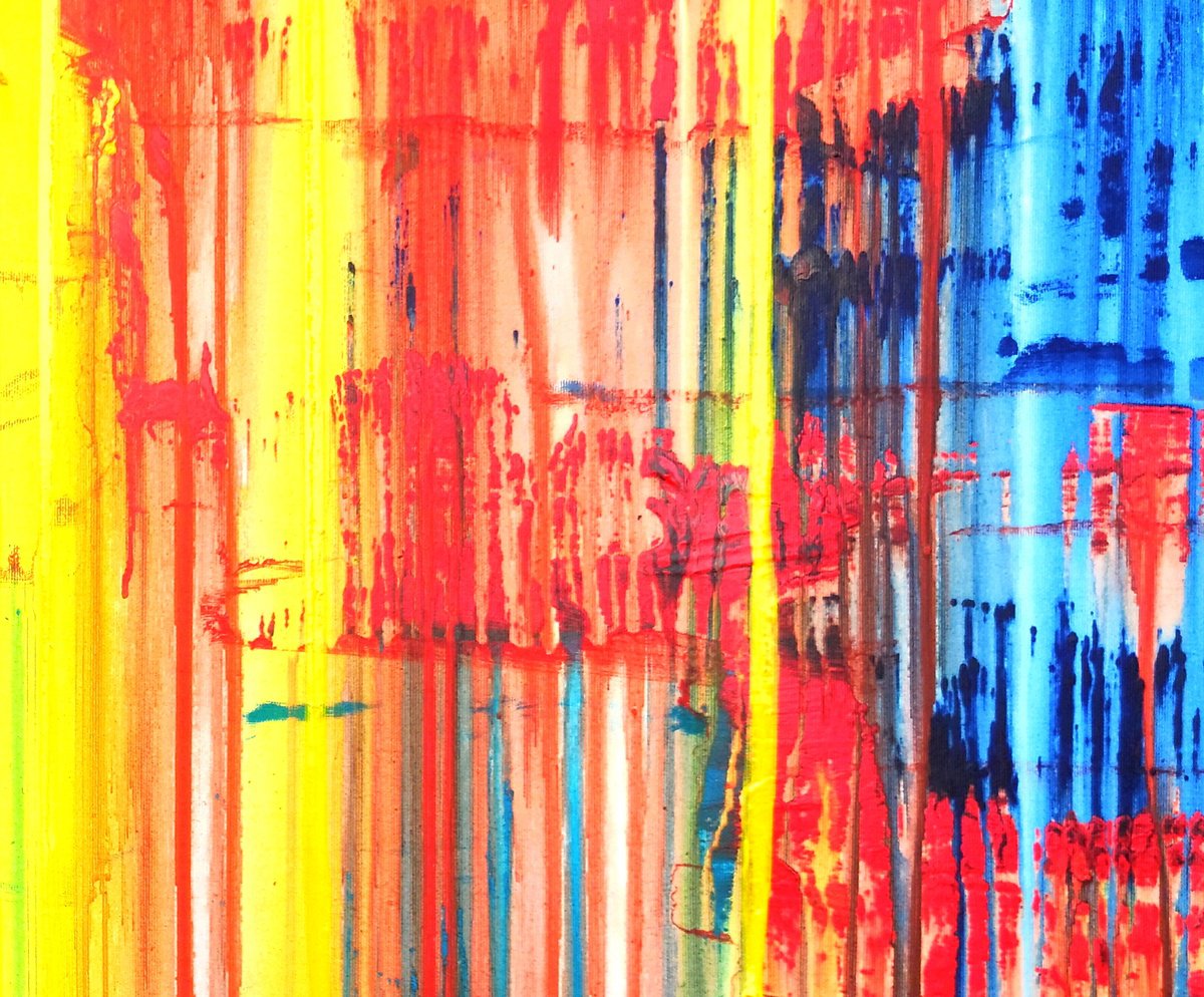 Abstract Acrylic Painting By Carla Sa Fernandes, 47 X 35, The Emotional Creation #356, Original Artwork