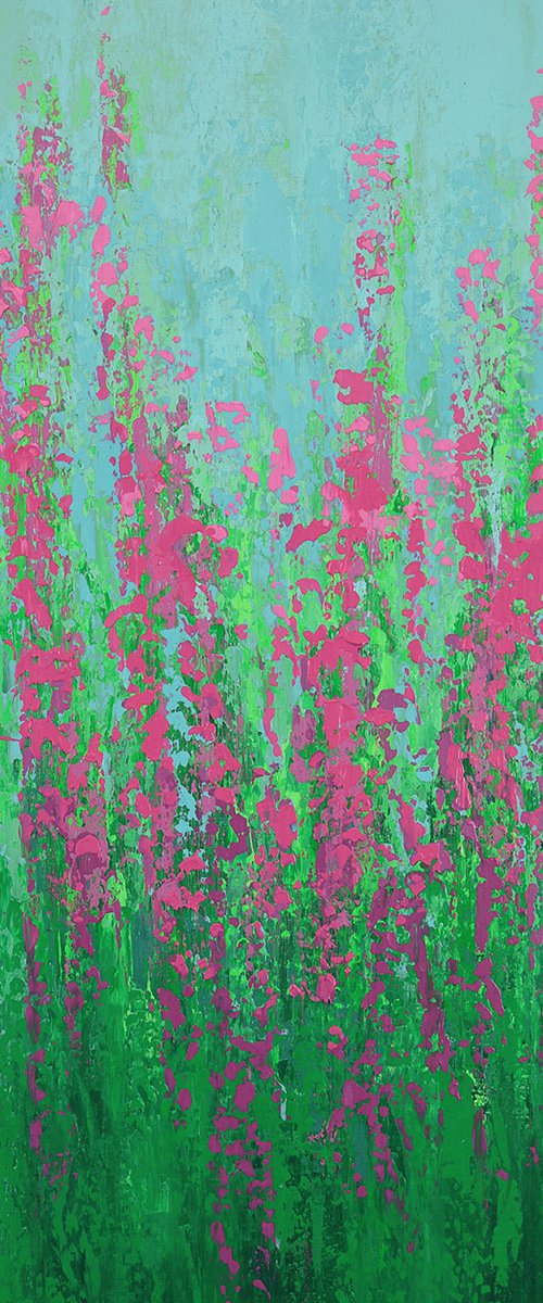 Violet Flowers - Flower Field by Suzanne Vaughan