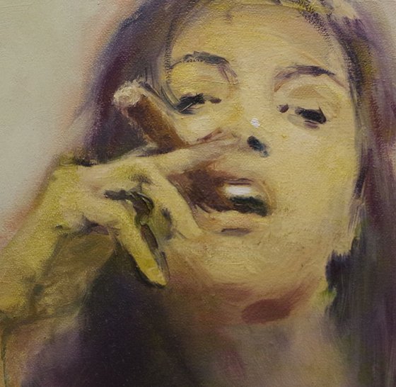 Girl with a Cigar II