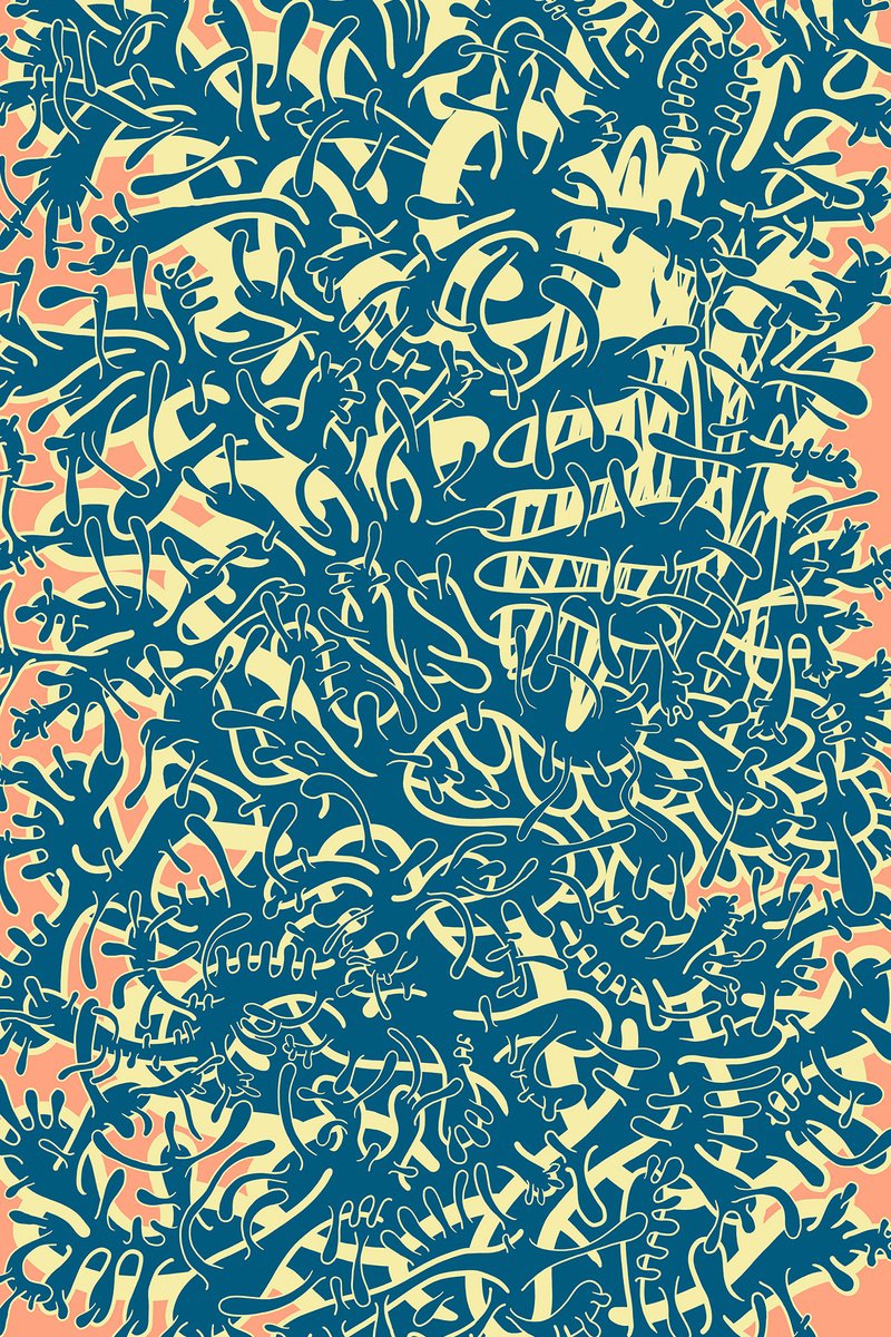 Abstract Giclee Print By Alasdair Willis, 16 X 23, Slibber Slabber, Original Artwork