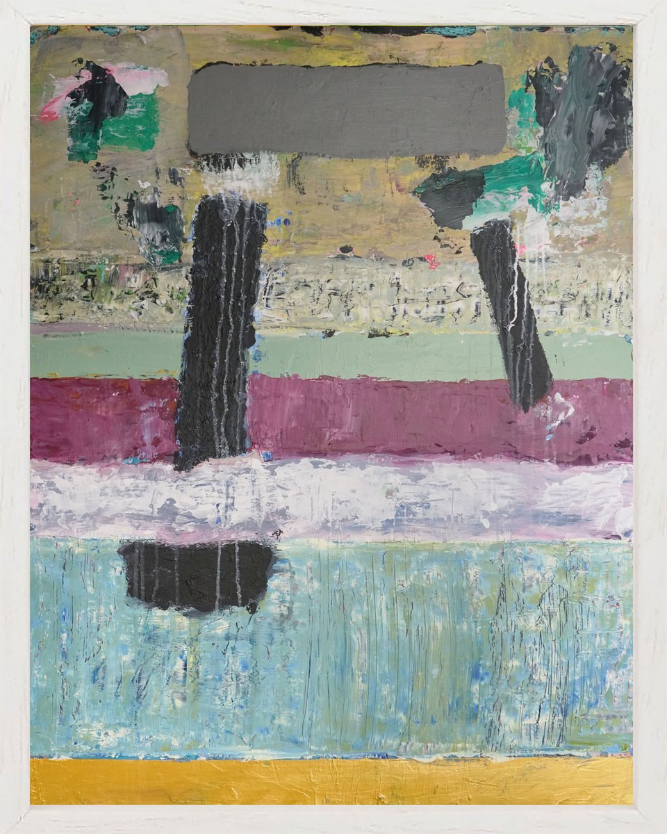 Organic Abstract Acrylic Painting By Geert Lemmers Fpa, 33 X 41, My Own Thoughts I, Original Artwork