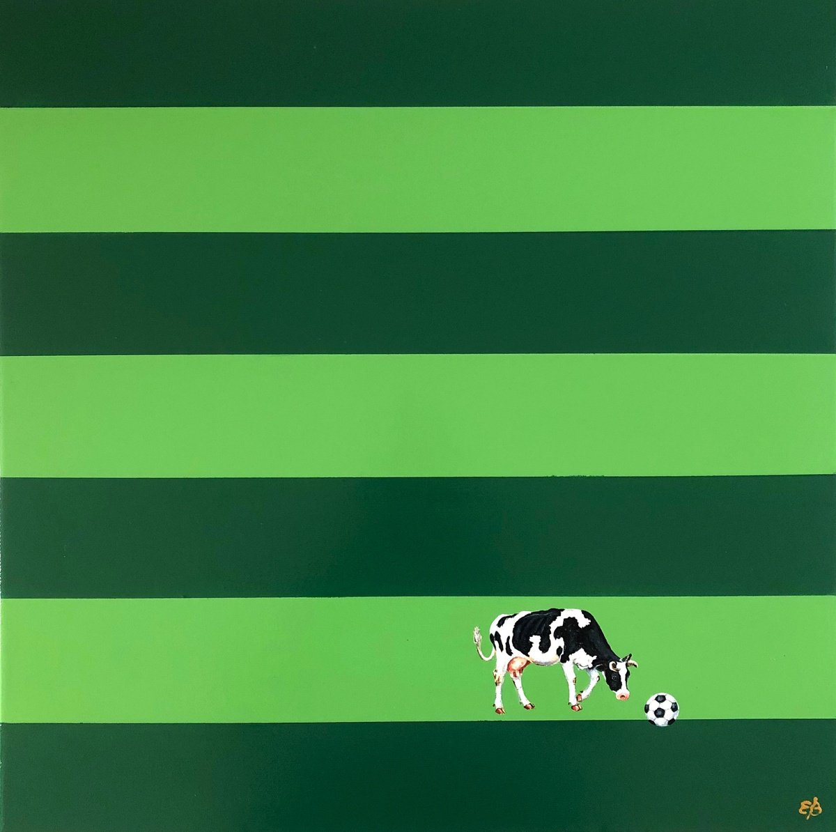 Photorealistic Animal Acrylic Painting By Lena Smirnova, 20 X 20", Offside #2, Original Artwork