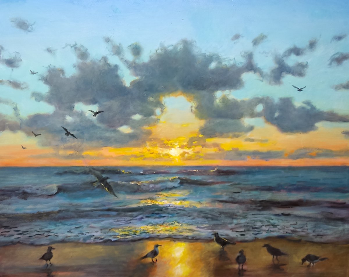 Expressive Oil Painting , Sun Gate By Helinda (Olga Muller), 39 X 31, Artwork For Sale On Artfinder
