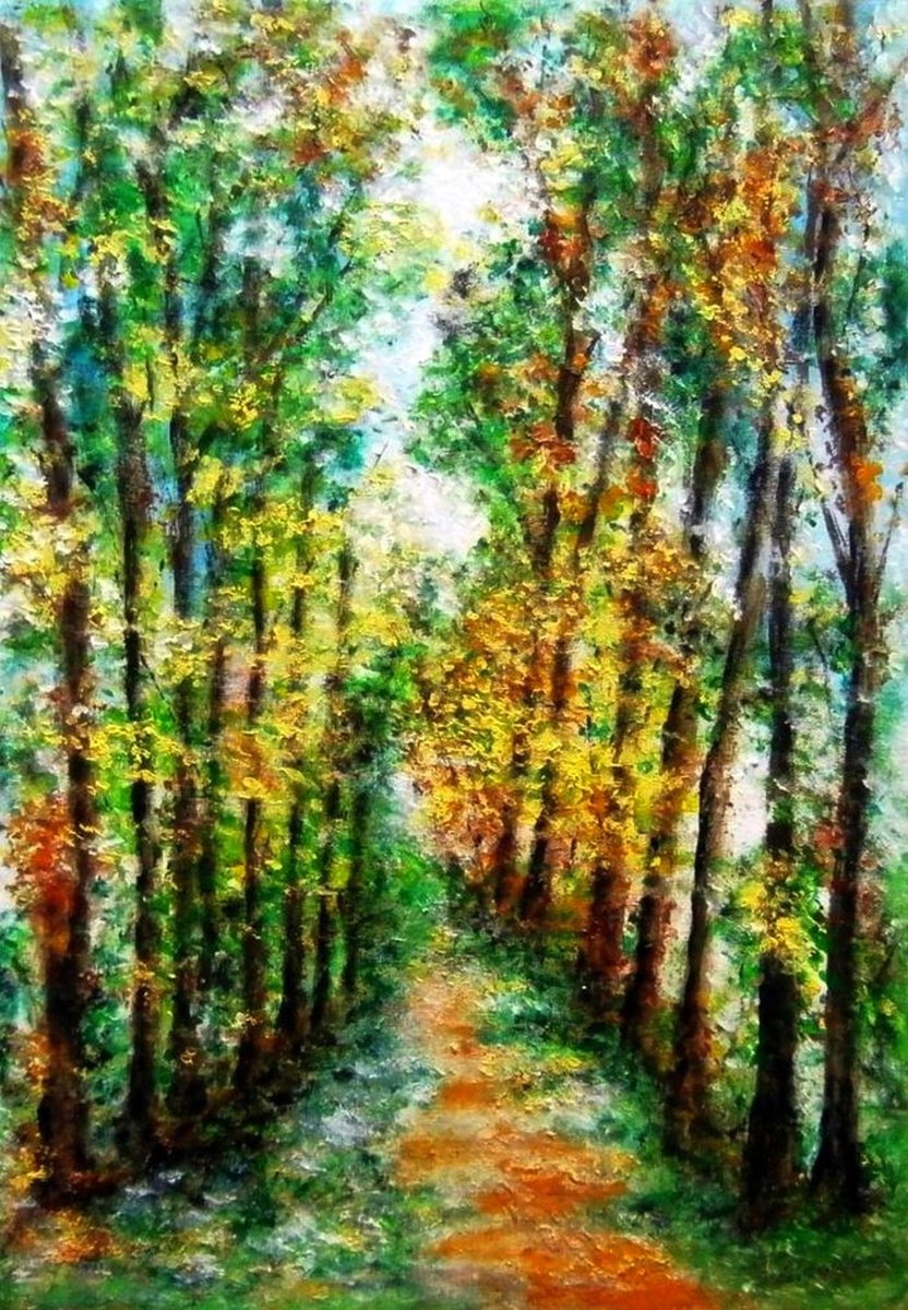 The impression in colors of forest by Emilia Urbanikova
