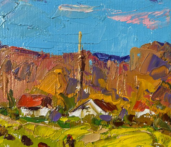 Sunny day outside the village