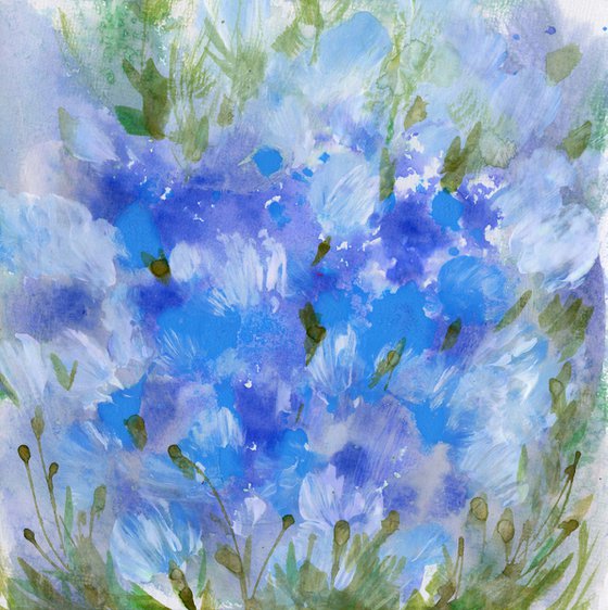 Floral Bliss 2 - Flower Painting  by Kathy Morton Stanion