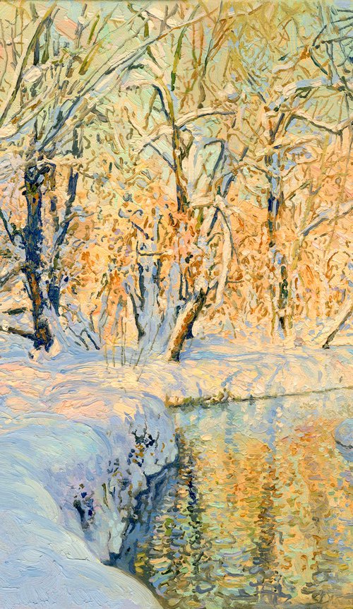 A sunny day on the Chertanovka River by Simon Kozhin