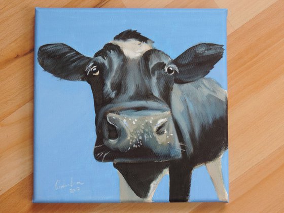 Cow face 8" x 8"