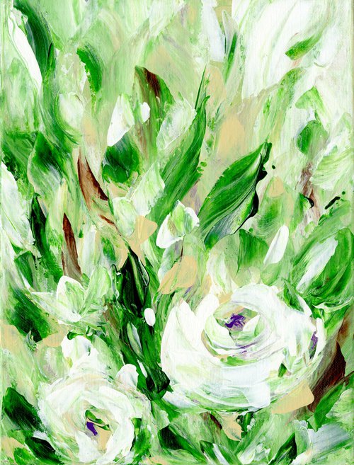 Tranquility Blooms 32 - Floral Painting by Kathy Morton Stanion by Kathy Morton Stanion