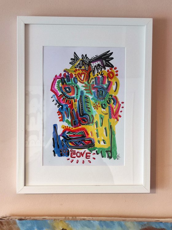 LOVE FACE 21x30cm