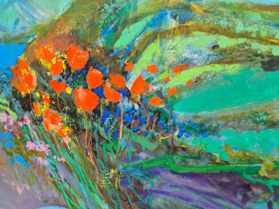 landscape with poppies