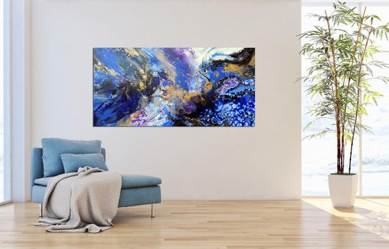 Modern abstract painting art - Wind and Sea