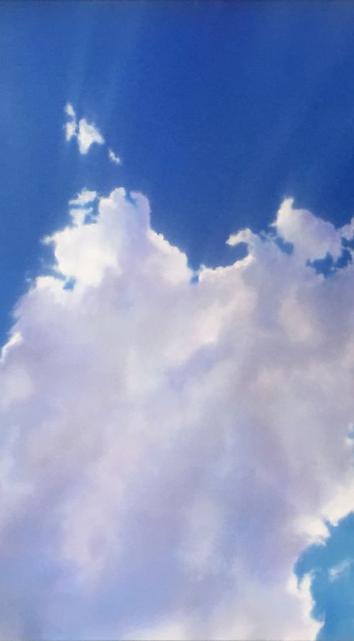 Cloud with Sunbeams (122 x 92cm) by David Tracey