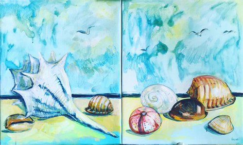 Shells-diptych by Olga Pascari