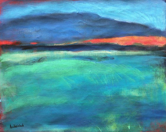 Landscape with Blue Cloud