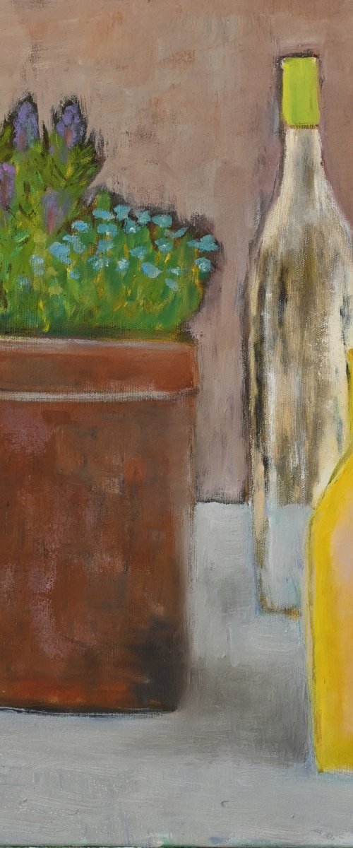 Still life with a lavender pot by Elena Zapassky