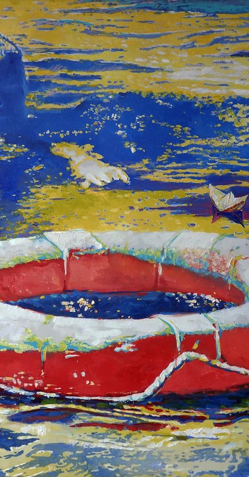 Lifebuoy in the Sea by Anatolii Varvarov