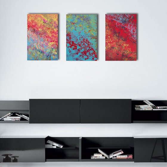 Mystical, Triptych n° 3 Paintings