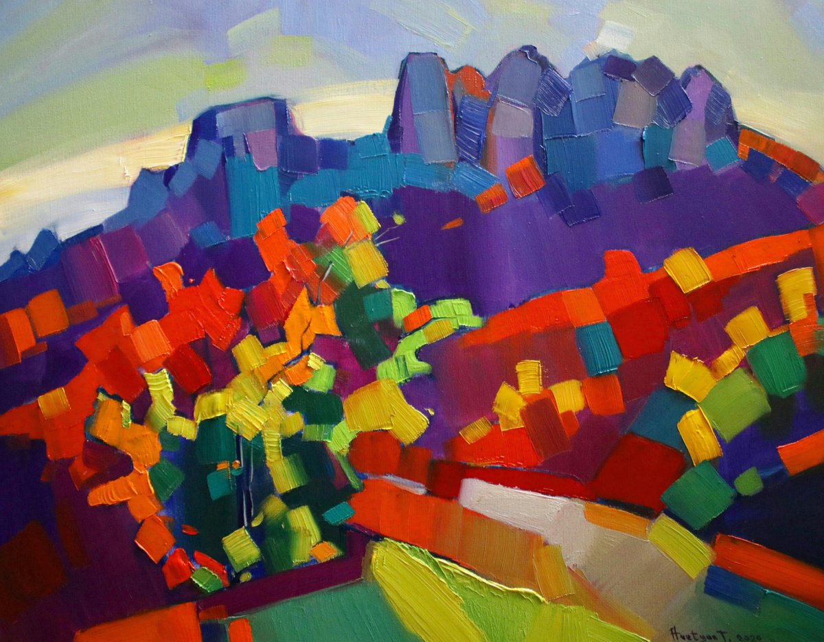 Autumn landscape (50x65cm, oil painting, ready to hang) by Tigran Aveyan