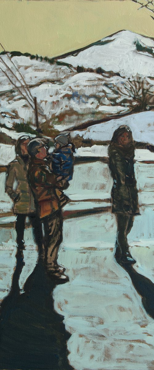 Family in The Snow by Ishai Rimmer