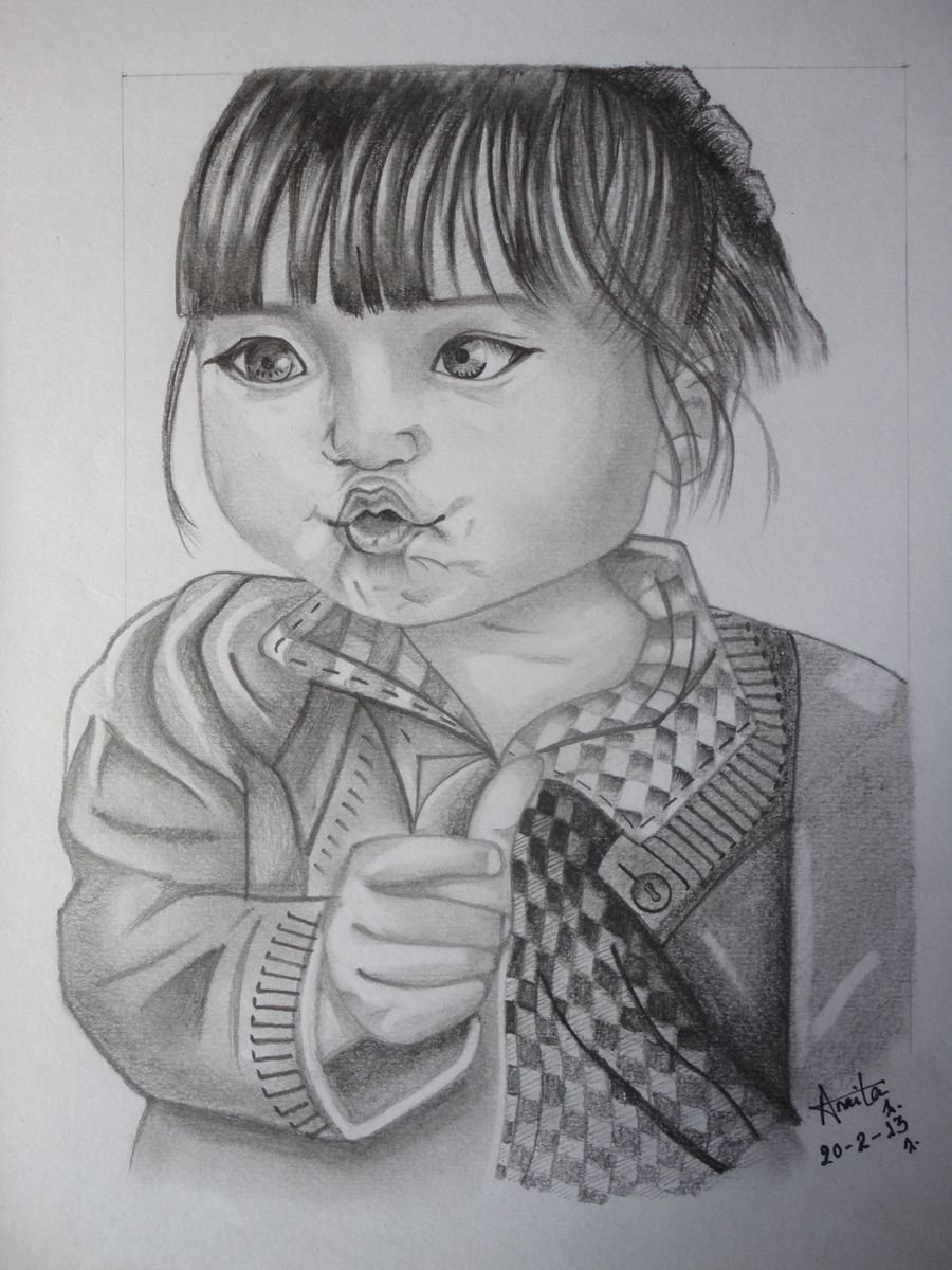 Cute Baby Girl by Amita Dand