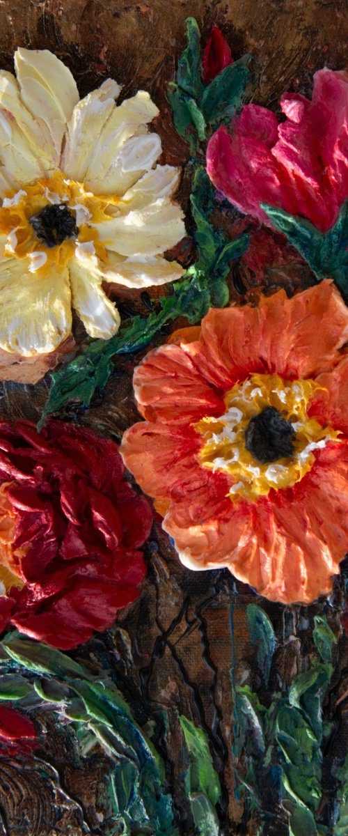 Vivid Blooms in 3D by Lena Owens at OLena Art