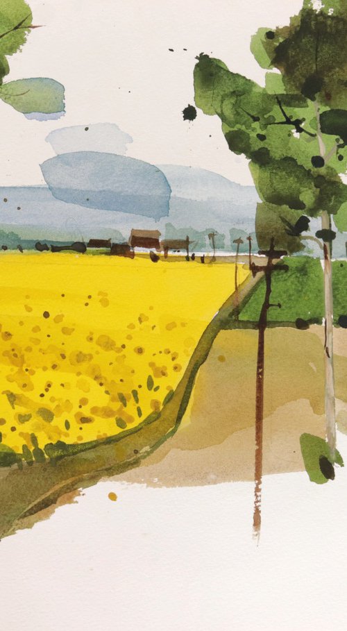 Yellow green composition 8 by Prashant Prabhu