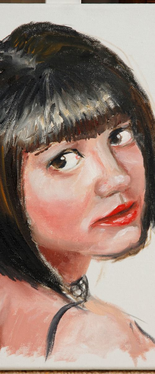 Pop-art sketch of a girl by Tim Wetherell