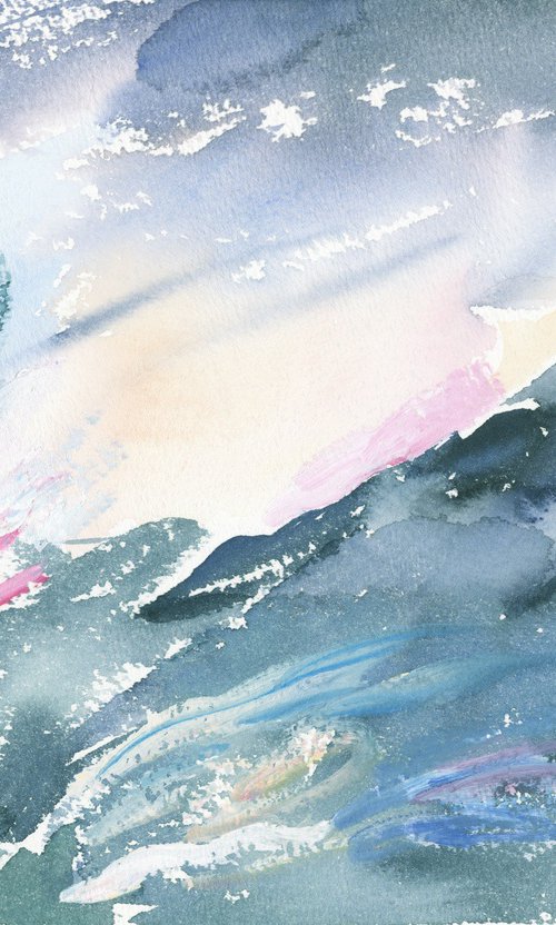 Storm on the Sea. Mediterranean Series #11 by Daria Galinski