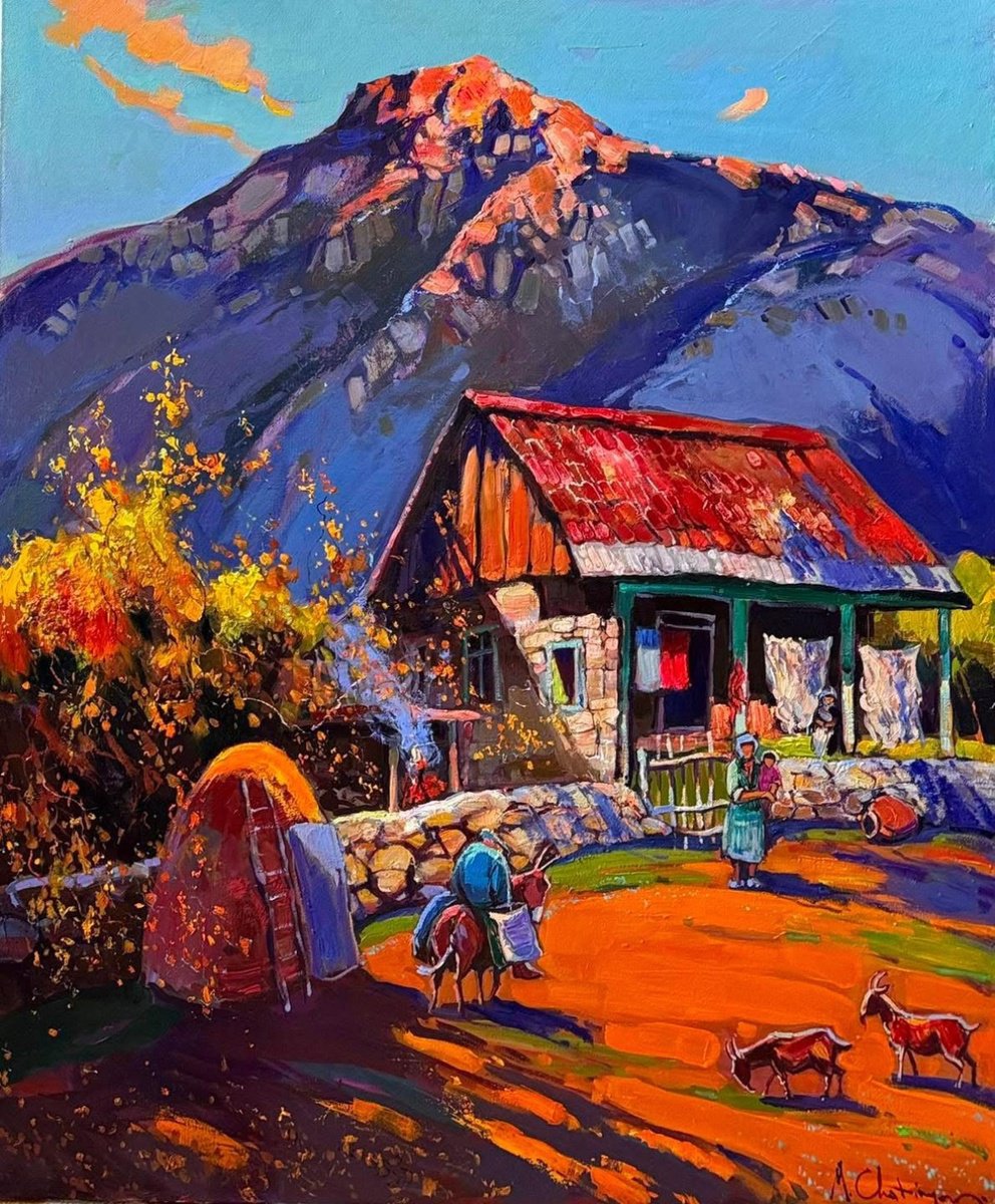 Mher Chatinyan | Original Oil Painting | Autumn In The Village | 75 X 90Cm | Artwork For Sale On Artfinder