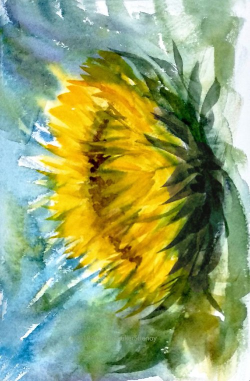 The Last Sunflower, inspired by Van Gogh by Asha Shenoy