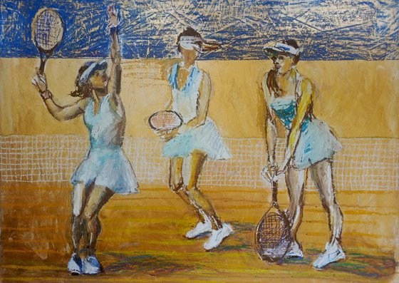 Three Tennis players