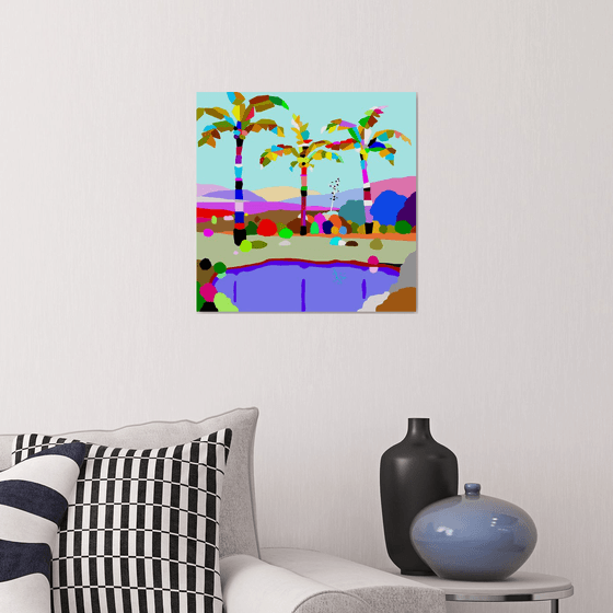 3 Palm3s (pop art, landscape)