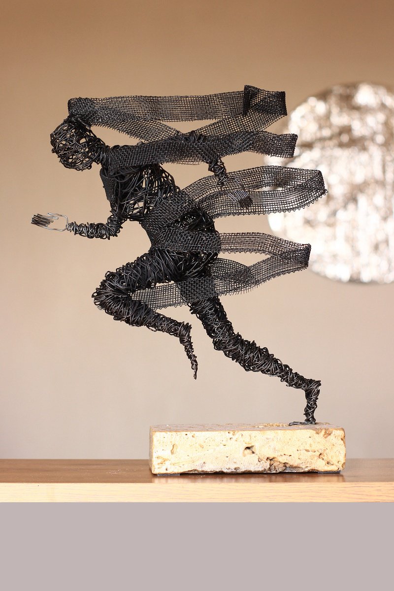 Abstract Portrait Sculpture By Karen Axikyan, 11 X 15", Breaking Away, Original Artwork