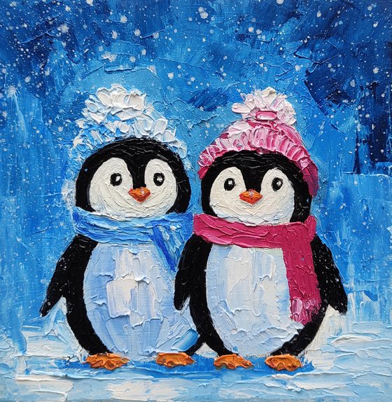 Penguins Painting