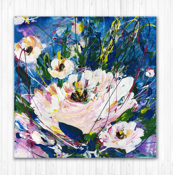 Blooming Music - Floral Painting by Kathy Morton Stanion