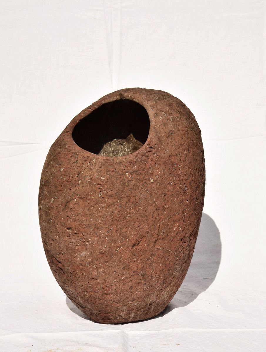 Abstract Stone Sculpture By Antonio Mele, 14 X 19, The Needle Hole., Original Artwork