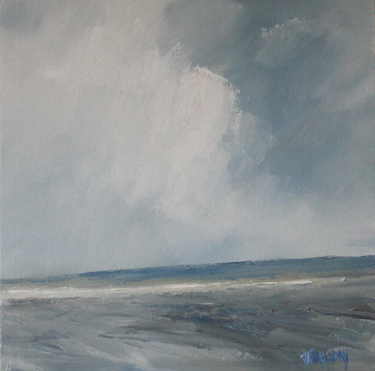 Impressionistic Landscape Oil Painting By John Halliday, 12 X 12, Cool Day, Irish Landscape, Original Artwork