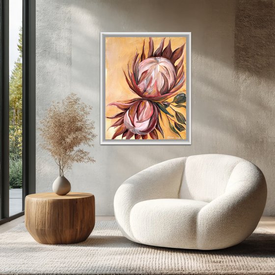 Proteas in Warm Light